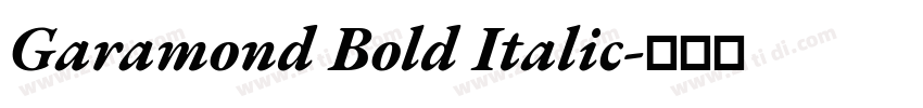Garamond Bold Italic字体转换